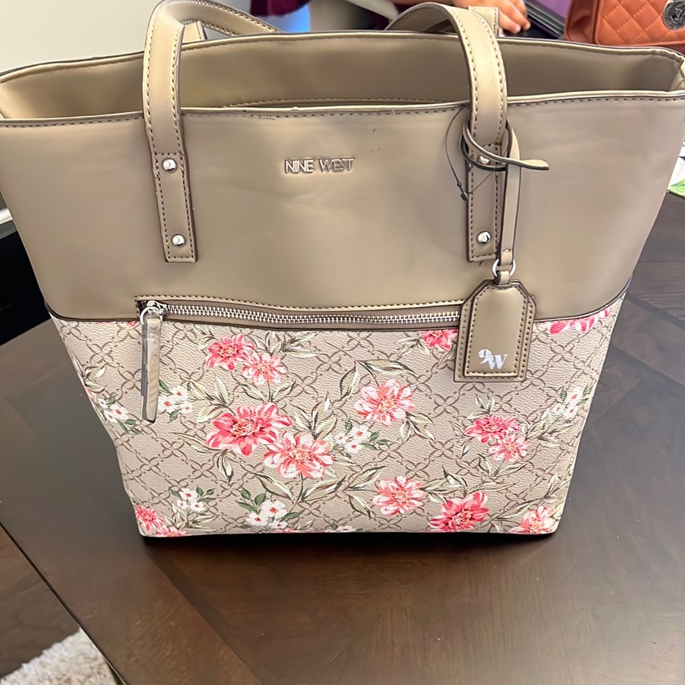 Nine West flowery tote